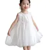 Vestido de Tirantes Blanco Liso Teñido Tie-Dye Estilo Étnico para Niños Vestido de Tirantes para Niñas Venta al por Mayor