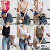 Chaleco de punto de seda de hielo, nuevo chaleco de verano, corto, con base interior y exterior, sin mangas, cuello redondo, tirantes anchos para mujer