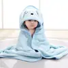 Toalha de Banho Infantil Desenho Animado, Cobertor Infantil Absorvente de Veludo Coral com Capuz, Saco de Dormir Macio para Recém-Nascido, Frete Internacional