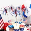 Foguetes do Dia da Independência dos EUA Picks para Placas Decoração de Mesa de Festa Sobremesa Picks de Guarda-chuva Bandeiras Toppers de Bolo Transfronteiriça