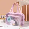 Bolsa de higiene pessoal em PVC, bolsa de ombro portátil com separação de seco e molhado, bolsa impermeável para armazenamento de maquiagem e artigos de higiene pessoal para natação e fitness