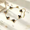 Pulsera de Acero de Titanio Cruz Mariposa para Mujer, Diseño de Nicho Ins, Pulsera de Personalidad a la Moda, Pulsera Simple Versátil