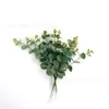 Explosões de comércio exterior 34 simulação terno de folha de eucalipto verde grampo de cabelo flor flor flor arranjo acessórios materiais DIY feito à mão