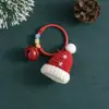 Llavero de Ganchillo de Lana Navideño Papá Noel de Lana Decoraciones Navideñas Colgante de Mochila Escolar de Ganchillo Regalo de Navidad
