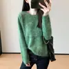 Deixa a pele super clara~ O processo escovado faz parecer super modelador, estilo solto, preguiçoso, roupa quente para mulheres, 2026 novo inverno H091815