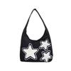 Lindo bolso portátil para mujer de gran capacidad, color contrastante, lindo bolso bandolera de hombro, bolso tote de lona para llevar en la mano para clase de estudiante