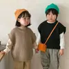 Coreia do Sul Roupas Infantis Suéter Infantil Gola Redonda Retrô Estilo Coreano Colete Suéter de Outono Stychy Tendência Masculina e Feminina Paredes de Tricô