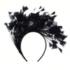 Diadema de Flores de Plumas de Carnaval Transfronterizo Fiesta Fiesta de Desempeño Accesorios para el Cabello de Plumas Diadema Accesorios Retro para el Cabello de Novia