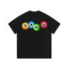 Camiseta de Algodão Pesado Retrô American High Street com Estampa de Letras Lavada para Homens e Mulheres Solta Desgastada Gola Redonda