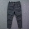 Calças casuais masculinas, novo estilo primavera/outono, marca da moda, corte solto, perna reta, lavagem vintage, calças masculinas básicas e versáteis, calças de moletom masculinas
