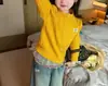 Suéter Top Outono Inverno 2026 para Meninas Pequenas Estilo Coreano Casual Versátil Cardigã de Tricô Dropshipping Transfronteiriço