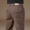 Nuevos Pantalones Casuales Estilo Old Money Japonés para Hombre, Pantalones Rectos Ajustados Otoño/Invierno 2025, Pantalones de Vestir para Hombres de Mediana Edad