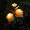 Lâmpada de junco de fibra óptica solar colorida que muda de cor para exterior, pátio, varanda, jardim, gramado