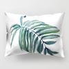Decoración de muebles de planta verde de primavera funda de almohada rectangular de poliéster para cojín de cintura CVC02