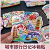 Imanes de Nevera de Dibujos Animados Imanes de Nevera Magnéticos Cuidadosamente Seleccionados de Ciudades Chinas, Souvenirs de Atracciones Turísticas de Shanghái y Yunnan