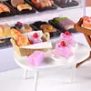 Miniatura de resina para brincar de comidinha bolo de morango tridimensional cola de creme material diy acessórios de resina acessórios para casa de criança