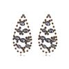 ZA exagerados aretes creativos de borla con forma de gota de diamante, europeos y americanos retro superbrillantes de diamantes completos, nuevos aretes para mujer