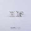 Pendientes de acero de titanio 316L con forma de flor, con forma de mariposa, planeta, corazón, hueso de la oreja, uña, cartílago, joyería anti-perforación.