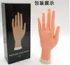 Mão de prática modelo manicure mão artificial iniciante modelo de borracha peça de unha inserível suporte de exibição dedo flexível