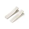 Pinza para el Cabello de Cinta de 3.5/4.7cm Cobertura Total Color Caramelo Pinza de Pato de Doble Punta Pasador Hecho a Mano DIY Accesorio para el Cabello Pinza Base Venta al por Mayor