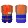 Chaleco de seguridad reflectante para construcción, tráfico, obras de construcción, overoles sanitarios, chaqueta de montar, logotipo impreso