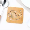 Inicio Alfombrilla de madera con aislamiento térmico de dibujos animados para mesa de comedor, alfombrilla antideslizante para ollas, cojín creativo y bonito, alfombrilla para té, alfombrilla para cuenco, posavasos