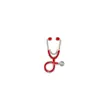 Broche geométrico simples europeu e americano para estetoscópio de médico, design criativo, pino de liga colorida, distintivo de metal prateado com esmalte