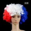 Peluca de Colores de Bandera del Mundial Abanicos Arcoíris Tocado Explosivo Accesorios de Vestuario para el Ambiente Colorido