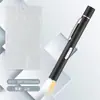 Caneta de Luz para Pupila com Fonte de Luz Dupla Recarregável Aço Inoxidável Médico Enfermeiro Lanterna Caneta LED para Exame Oral
