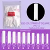 Uñas para Manicura Transfronterizas 500 Piezas Uñas Postizas Transparentes Bolsa de Arco Alto Parches para Uñas Tipo Tubería de Agua Venta Directa de Fábrica