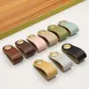 Manijas de Cuero de Color Latón Transfronterizas para Gabinetes, Estilo Sencillo para Armarios y Cajones, Manijas de Cuero de Cobre Puro para Bolsos y Cajas