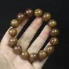 Pulsera completa de un círculo de pera negra 20 mm rosario de cuentas de madera para hombres y mujeres joyería al por mayor