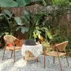 Mesa y sillas de exterior patio jardín balcón sillas de ratán juego de mesa y sillas de té sillas de estilo chino para ocio al aire libre mesa y sillas de exterior