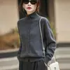 2026 Cardigan de Lã Tricotado com Gola Alta e Botões, Estilo Francês, Solto, Novo, Outono Inverno