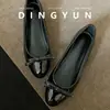 Zapatos cómodos de corte bajo para mujer para ir al trabajo, slip-ons estilo francés, colección otoño 2026, puntera redonda, aumento interno de altura, con lazo