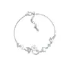 Pulseira Love Butterfly Rain para Mulheres, Pulseira de Flor de Pedra da Lua de Luxo Leve de Alta Qualidade, Design de Nicho da Moda com Incrustação de Diamante