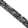 Pulsera Redonda de Piedra de Red Negra Mate con Cuentas Cuentas de Piedra Cuentas Accesorios DIY Materiales Cuentas Sueltas Venta Caliente Transfronteriza Cuentas Sueltas DIY
