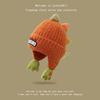 Gorro de Invierno para Bebé con Protección para las Orejas, Gorro de Punto Grueso con Diseño de Dinosaurio Estéreo Lindo, Gorro Cálido a Prueba de Viento con Forro de Felpa para Niños