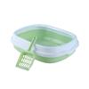 Caja de Arena para Gatos Extra Grande Semi-Cerrada Inodoro para Gatos Anti-Salpicaduras para Gatos Caja de Arena Abierta para Gatos