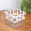Vaso base de terra em formato de tulipa, recipiente quadrado transparente hidropônico, lírios, tulipas e flores de palmeira branca cultivadas em água, vaso de plástico para a sala de estar