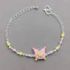 Pulseira de Prata Esterlina S925 Nova Cola Pingada Sanrio Fofa Feminina Pulseira Kulomi Fábrica de Joias de Prata Cross-border Outlet