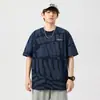 2025 Nueva Camiseta de Verano Estampada de Manga Corta para Hombre Holgada Talla Grande Delgada Cuello Redondo Versátil Casual Moderna