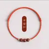 Pulsera de Hilo Rojo con Cuentas de Cinabrio para la Buena Suerte, Arena Dorada Púrpura para Hombres y Mujeres, Pulsera Tejida Hecha a Mano para Protección y Bendiciones en el Año Zodiacal de Uno