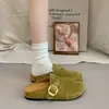 Mules Versáteis de Bico Fechado para Mulheres 2026, Sandálias Birkenstock Planas Casuais Slip-On com Fivela, Nova Moda de Verão