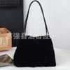 Ins Estilo Coreano Outono e Inverno Estilo Japonês e Coreano Imitação Mink Bolsa Pelúcia Estudante Universitário Bonito Bolsa de Ombro Estilística Cor Sólida Mao Mao Axila