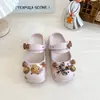 Zuecos de verano para niña para exteriores, sandalias cerradas antideslizantes de suela blanda para niños, zapatos de playa