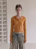 Suéter de punto liso con capucha estilo coreano para mujer, suéter de otoño ajustado, capa base, ceñido a la cintura, top moderno para invierno