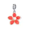 Pendente de Colar DIY de Primavera Pulseira Charms Flor Rosa Flor de Cerejeira Tulipa Joias Artesanais Pingentes