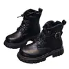 Botas Martin para Niños Botas para Niñas 2026 Otoño Nuevo Estilo Botas Individuales para Niña Botas de Cuero Estilo Coreano Estilo Británico Estudiante Corto