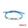 Pulsera de Cuerda Trenzada Multicolor Transfronteriza, Hay que Trabajar Duro, Regalo Conmemorativo para Amigos y Colegas, Pulsera de Acero Inoxidable Grabada